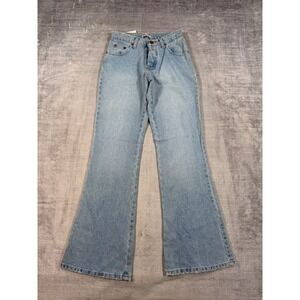 Emergency Exit Jeans Women 3/4 Average Blue Low Rise Flare Bootcut Vintage Y2K
